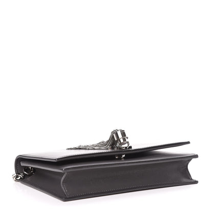 Saint Laurent Smooth Calfskin Classic Monogram Kate Tassel Chain Wallet Grey 4 of 13