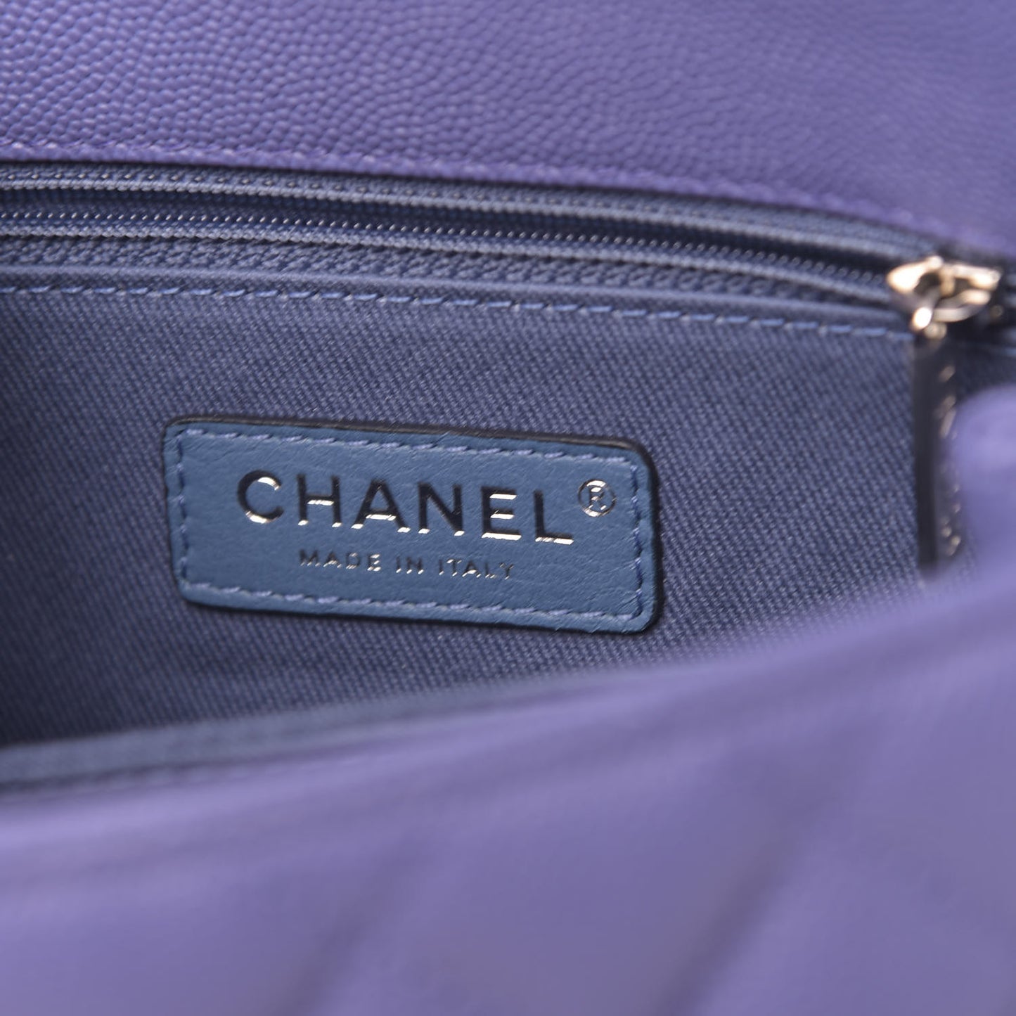 Caviar Quilted Incognito Mini Coco Handle Flap Blue