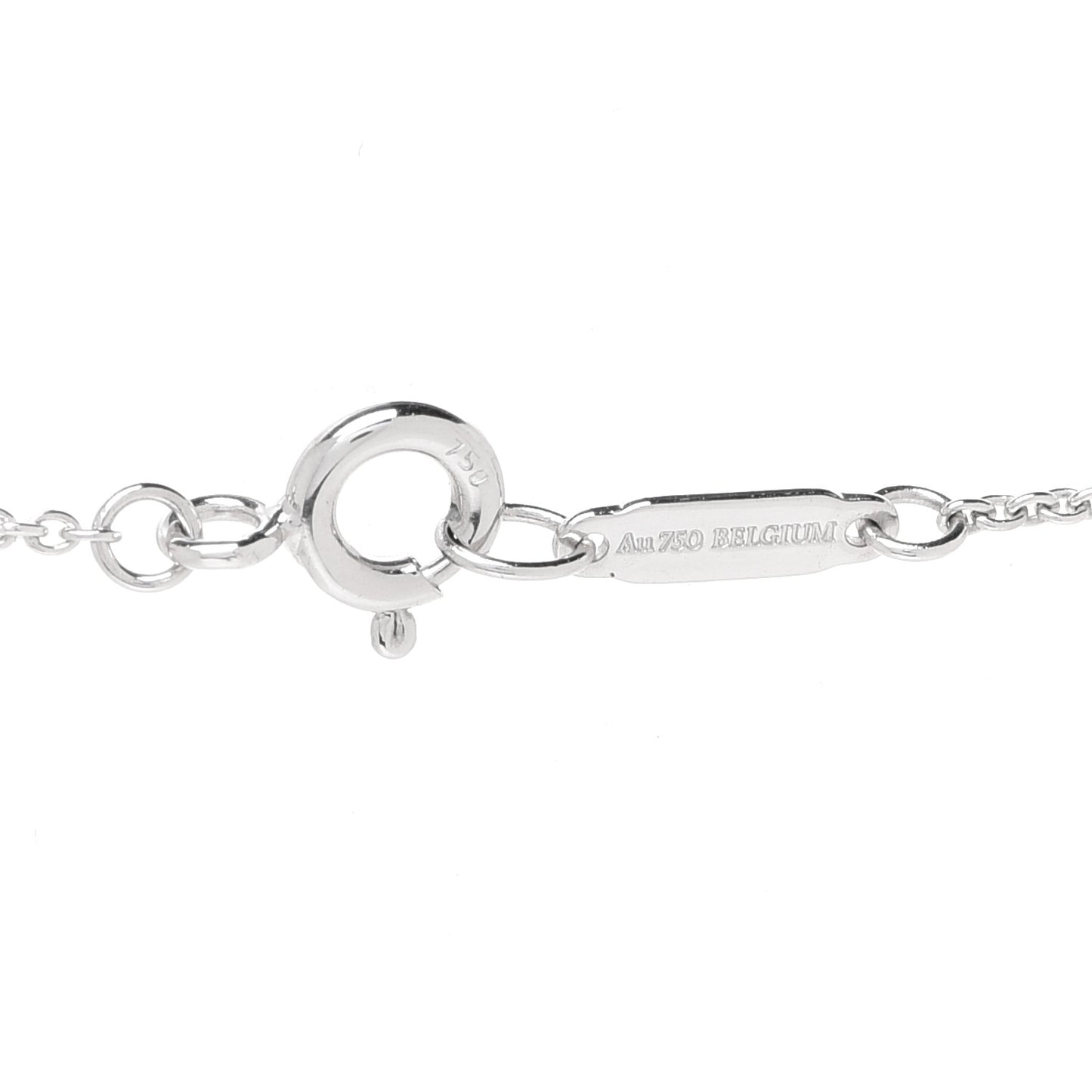 18K White Rose Gold Diamond 1837 Triple Interlocking Circles Pendant Necklace