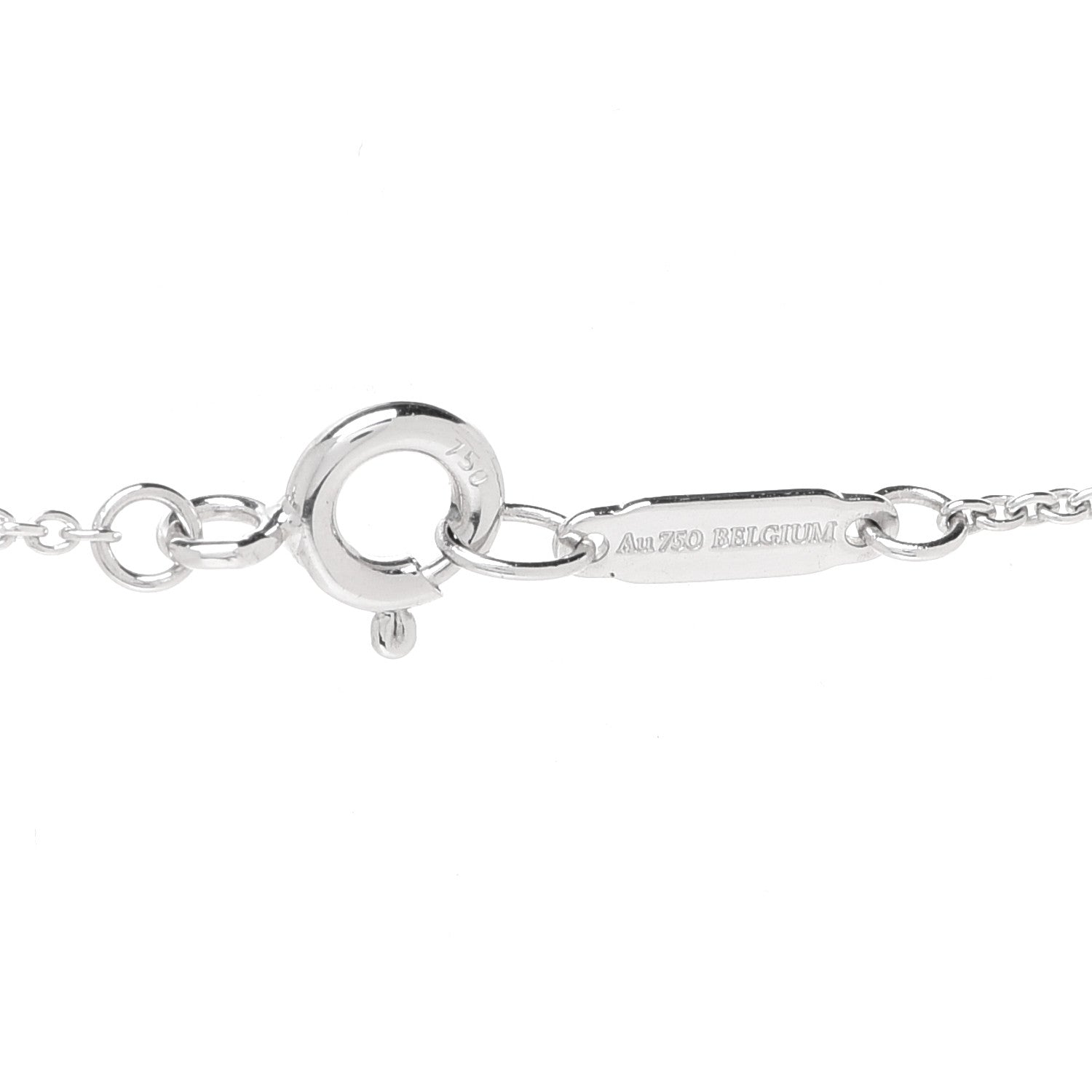 Tiffany 18K White Rose Gold Diamond 1837 Triple Interlocking Circles Pendant Necklace 4 of 6