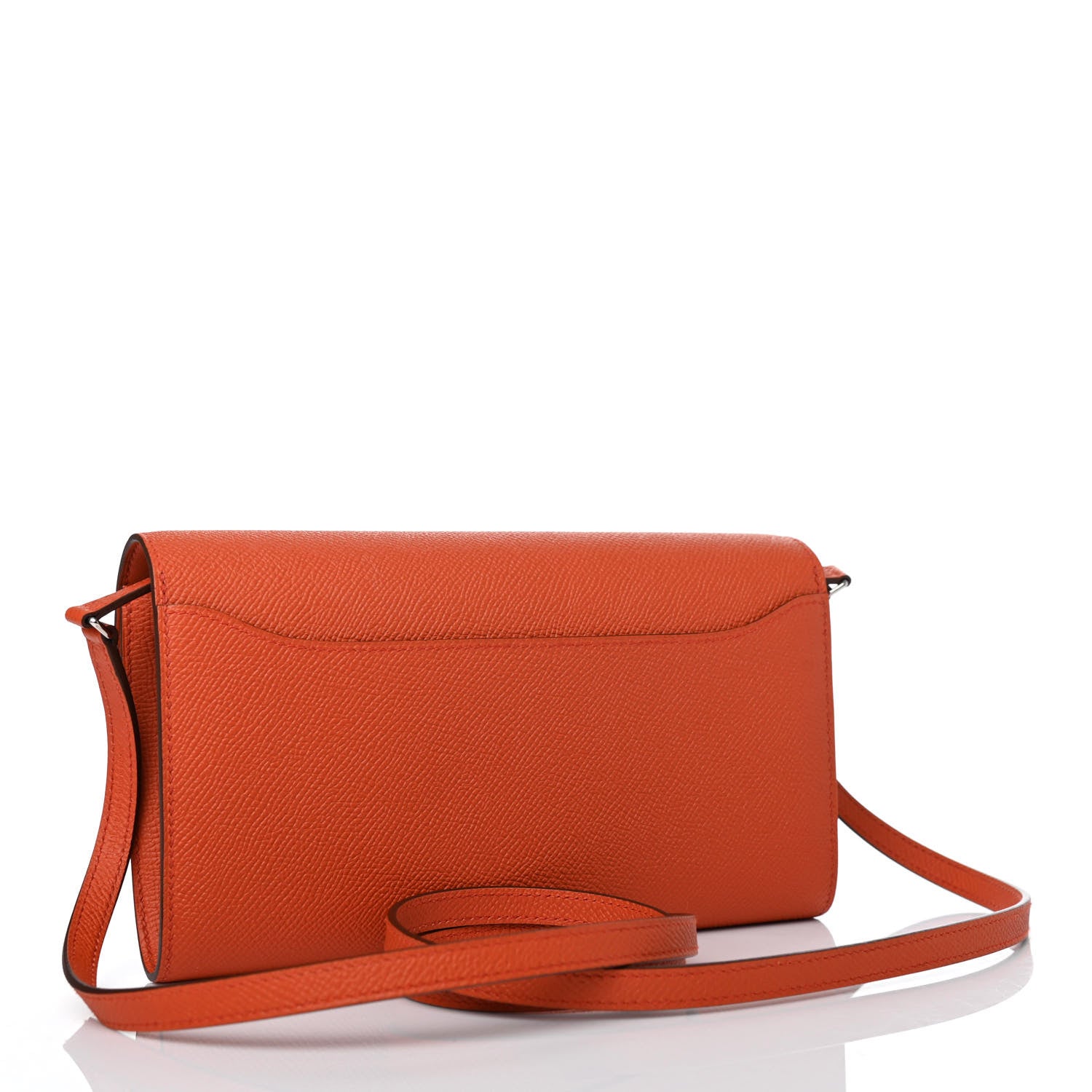 Hermes Epsom Enamel Constance Wallet To Go Terre Battue Rose Confetti 2 of 4