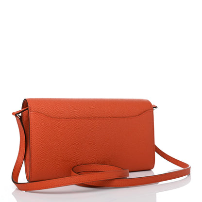 Hermes Epsom Enamel Constance Wallet To Go Terre Battue Rose Confetti 2 of 4