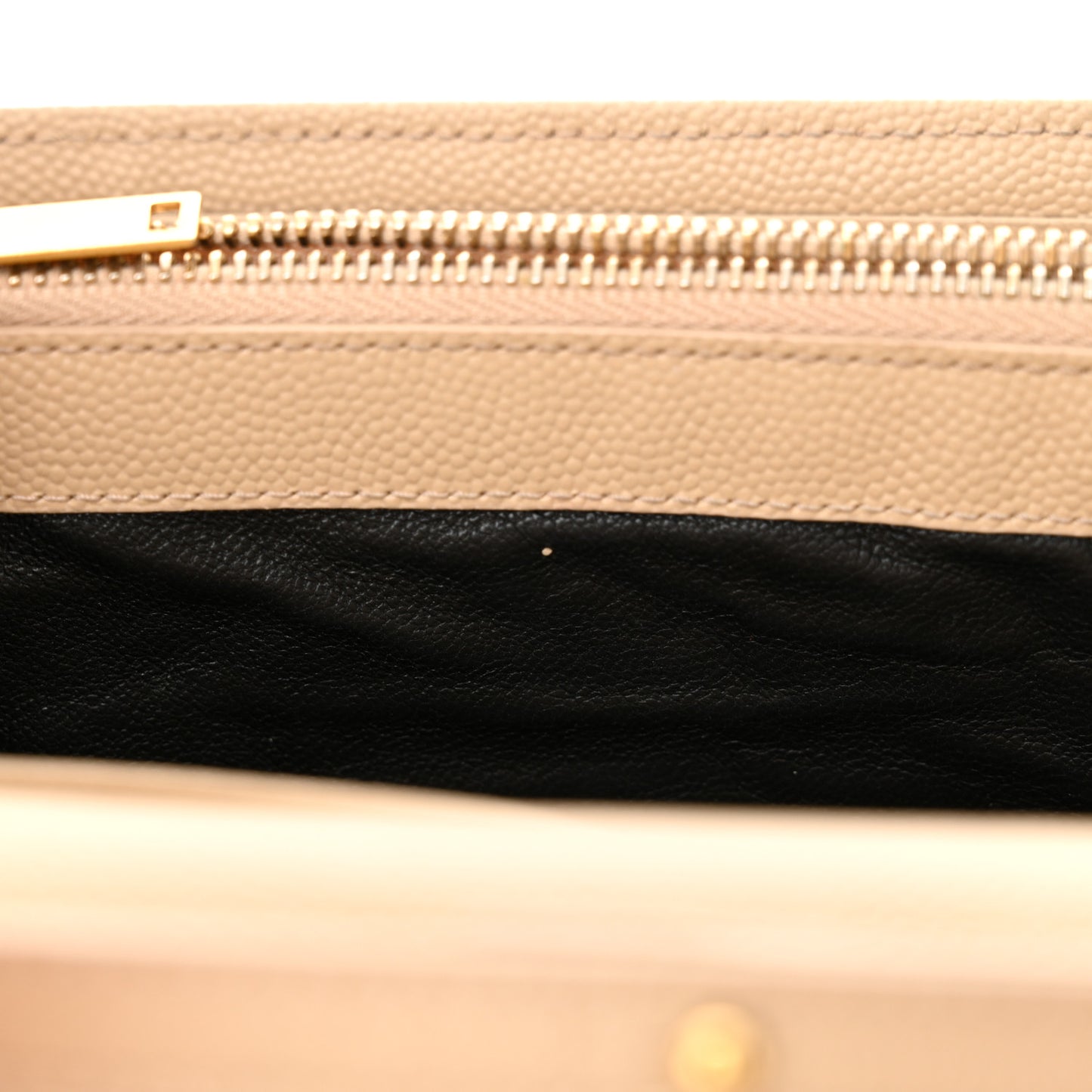 Grain De Poudre Matelasse Chevron Monogram Chain Wallet Deep Beige