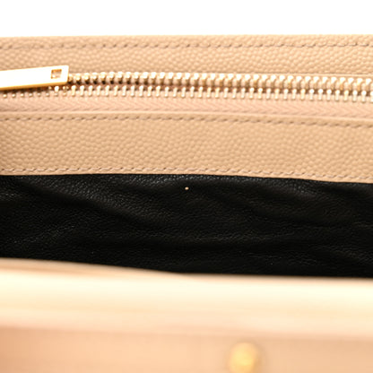 Saint Laurent Grain De Poudre Matelasse Chevron Monogram Chain Wallet Deep Beige 11 of 20