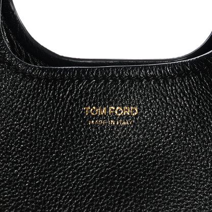 Tom Ford Pebbled Calfskin Jennifer Side-Zip Hobo Black 9 of 9