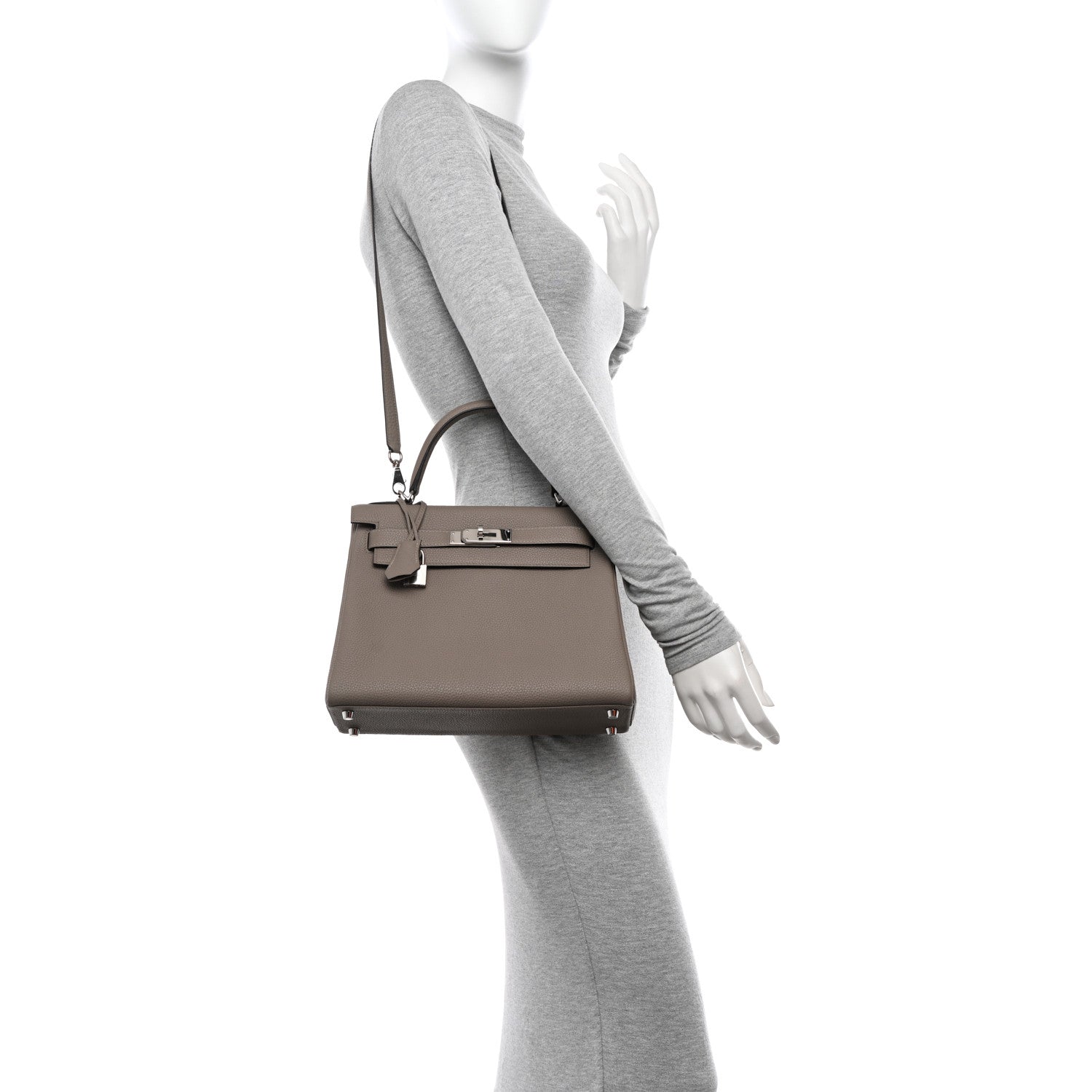 Hermes Togo Kelly Retourne 28 Gris Asphalte 2 of 11