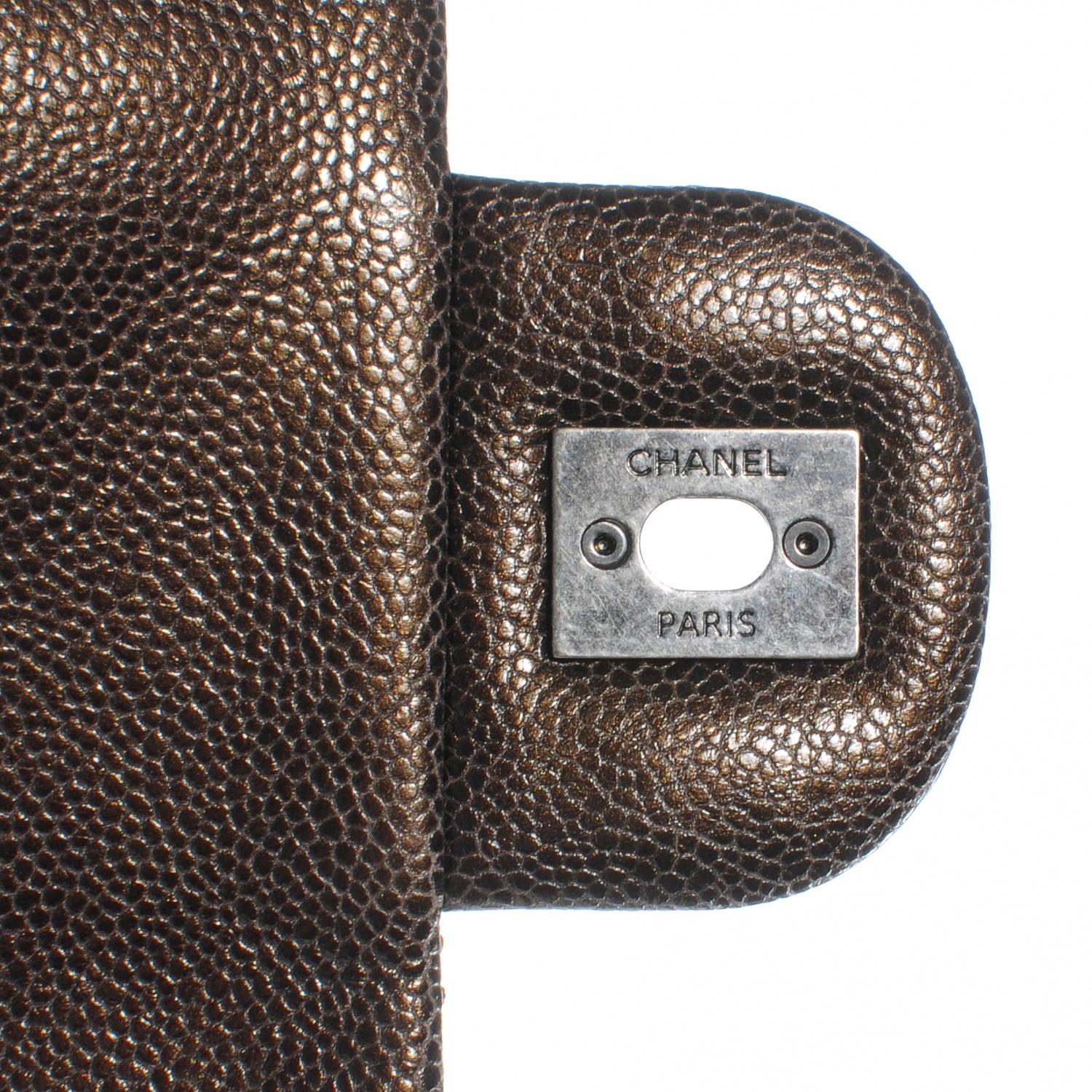 Chanel Iridescent Caviar Chic Caviar Flap Dark Gold 6 of 9