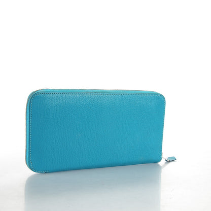 Hermes Chevre Mysore Azap Wallet Turquoise 3 of 7