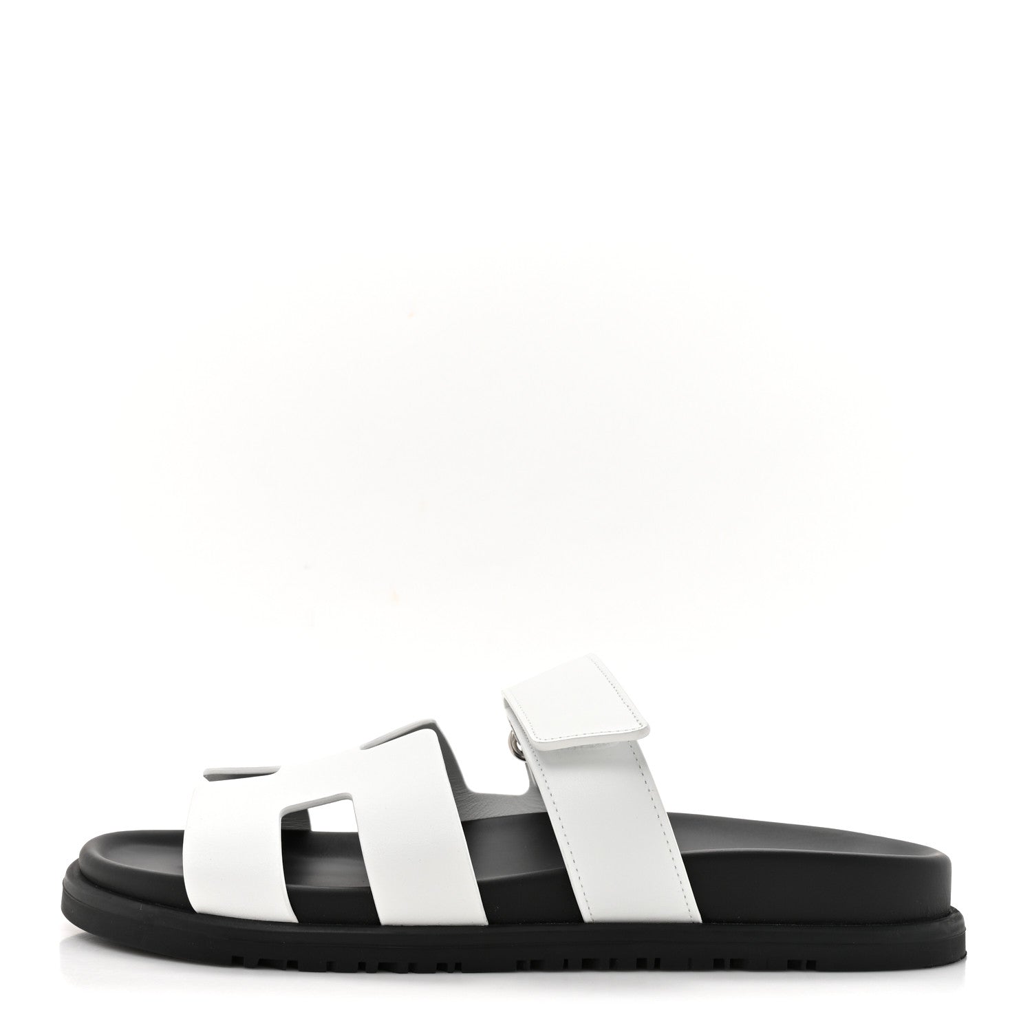 Hermes Calfskin Womens Chypre Sandals 38 White 1 of 8