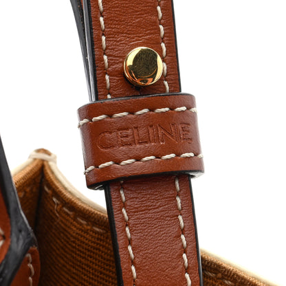 Celine Triomphe Canvas Calfskin Mini Vertical Cabas White 6 of 10