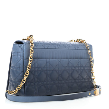 Christian Dior Lambskin Cannage Gradient Large Caro Bag Indigo Blue 2 of 4