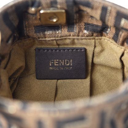 Fendi Zucca Vitello Mini Chef Hobo Tobacco Oro Moro 8 of 11