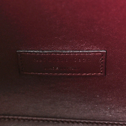 Saint Laurent Patent Calfskin Rendez-Vous Hobo Dark Red Wine 8 of 12