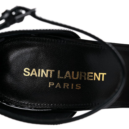 Saint Laurent Patent Calfskin Opyum 110 Sandals 37.5 Black 7 of 11