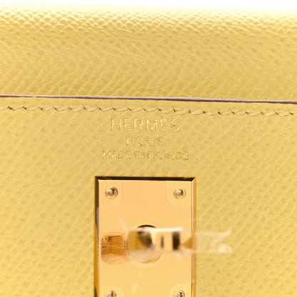 Hermes Epsom Kelly Sellier 25 Jaune Poussin 6 of 11