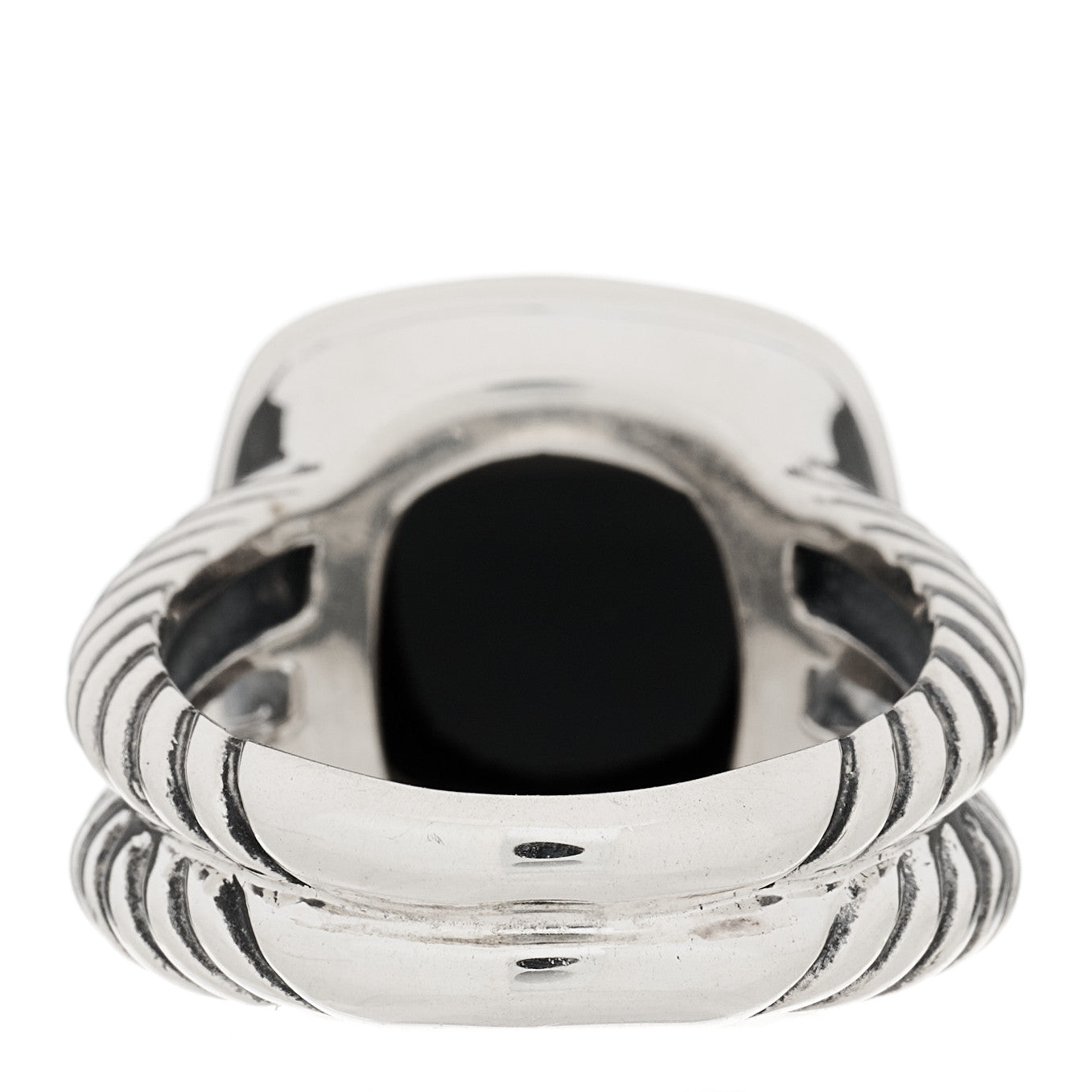 Sterling Silver Diamond Black Onyx 11mm Albion Ring 53 6.25