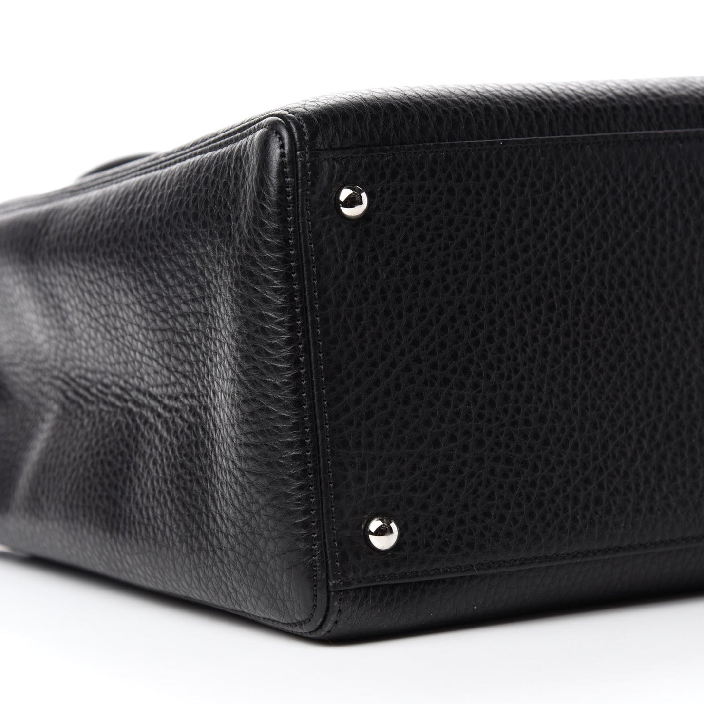Calfskin Cerf Executive Shopper Tote Black