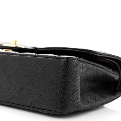 Chanel Caviar Quilted Medium Double Flap Black 10 of 11