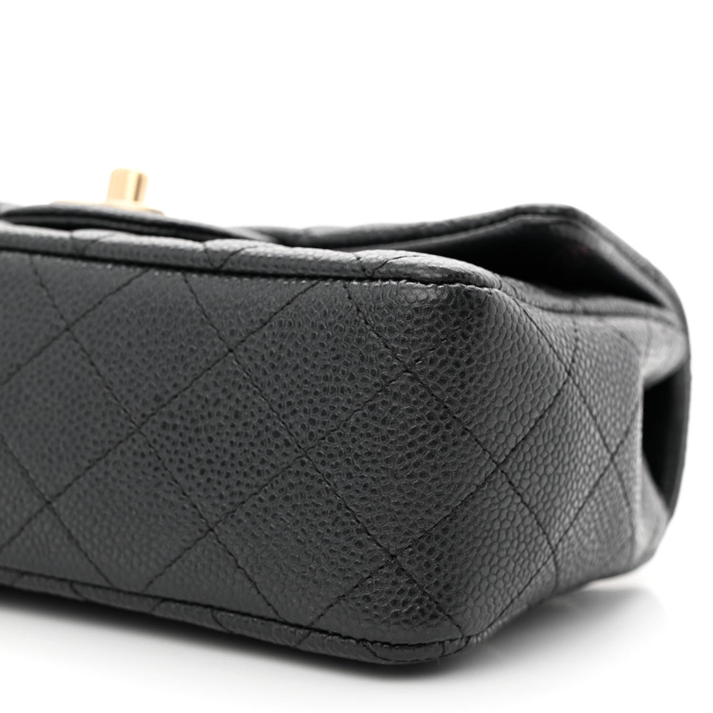Caviar Quilted Mini Rectangular Flap Black