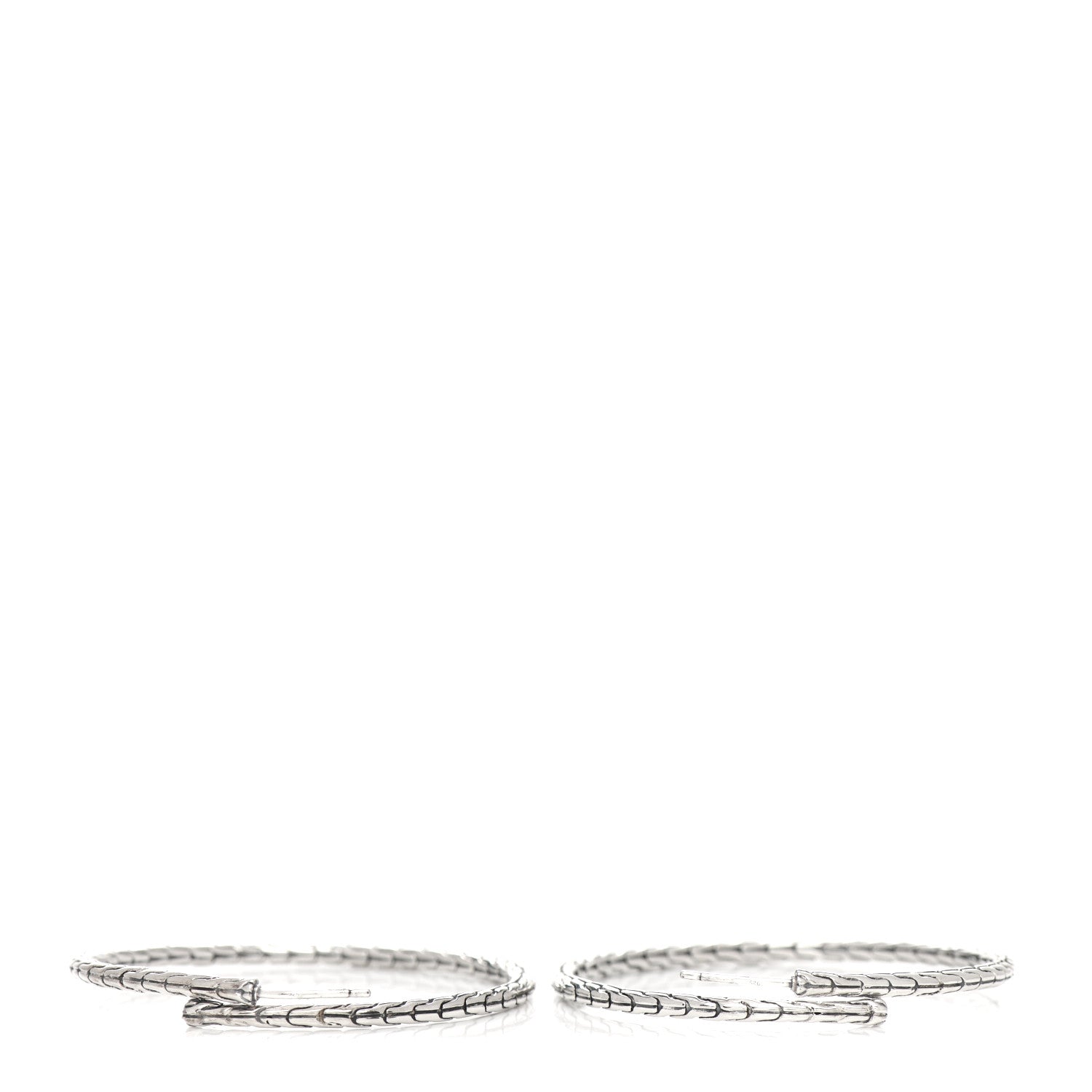 John Hardy Sterling Silver Large Classic Chain Hoop Earrings 3 of 4