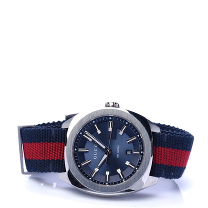 Gucci Stainless Steel Nylon 41mm GG2570 Quartz Watch Blue 2 of 5