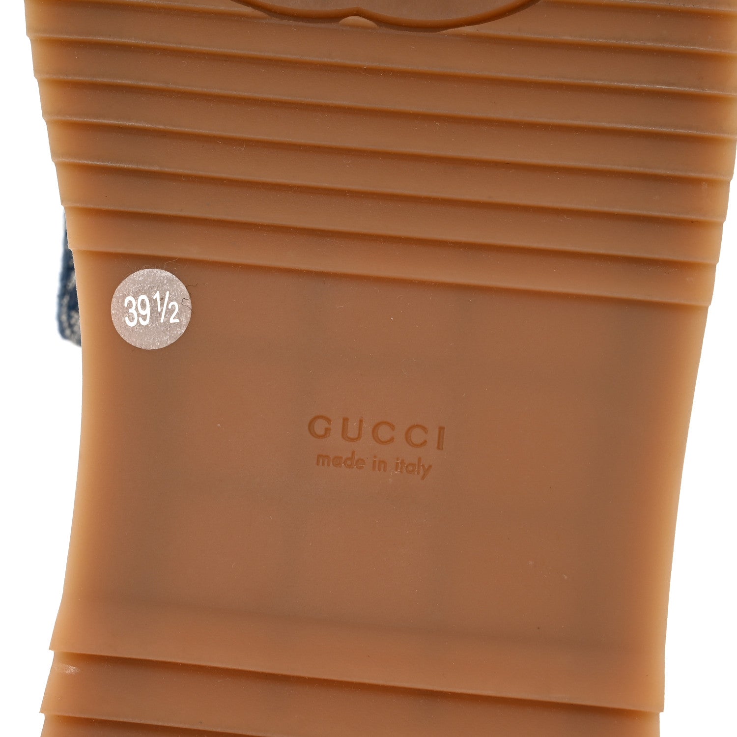 Gucci New Denim GG Monogram Angelina Platform 55mm Slide Sandals 39.5 Blue Tea 7 of 9