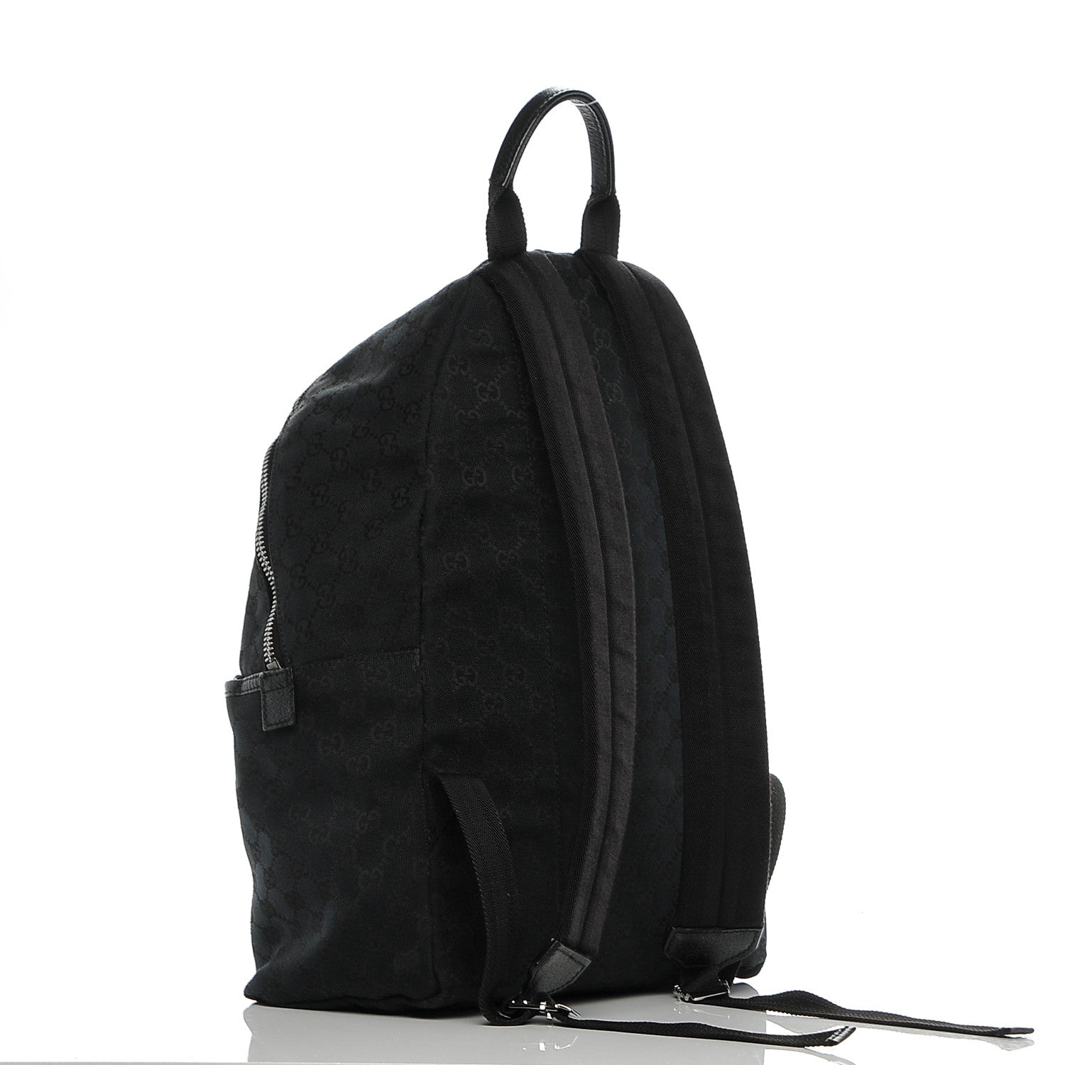 Gucci GG Monogram Web Medium Classic Backpack Black 2 of 10