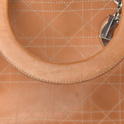 Christian Dior Calfskin Cannage Medium Lady Dior Camel 13 of 24