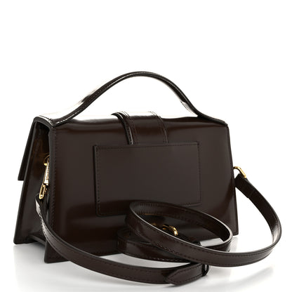 Jacquemus Glazed Calfskin Le Grand Bambino Midnight Brown 3 of 9