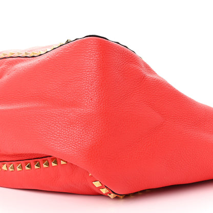 Valentino Garavani Pebbled Calfskin Medium Rockstud Reversible Tote Light Cuir Rosso Valentino 15 of 15