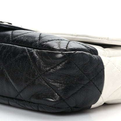 Chanel Lambskin Quilted Medium Flap Black White 9 of 9