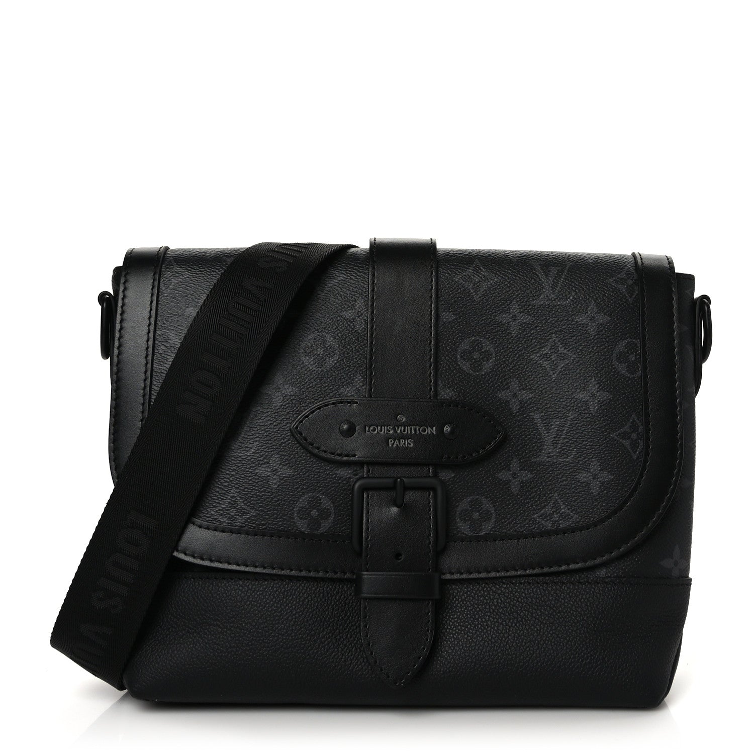 Louis Vuitton Monogram Eclipse Saumur Messenger NV Black 1 of 7
