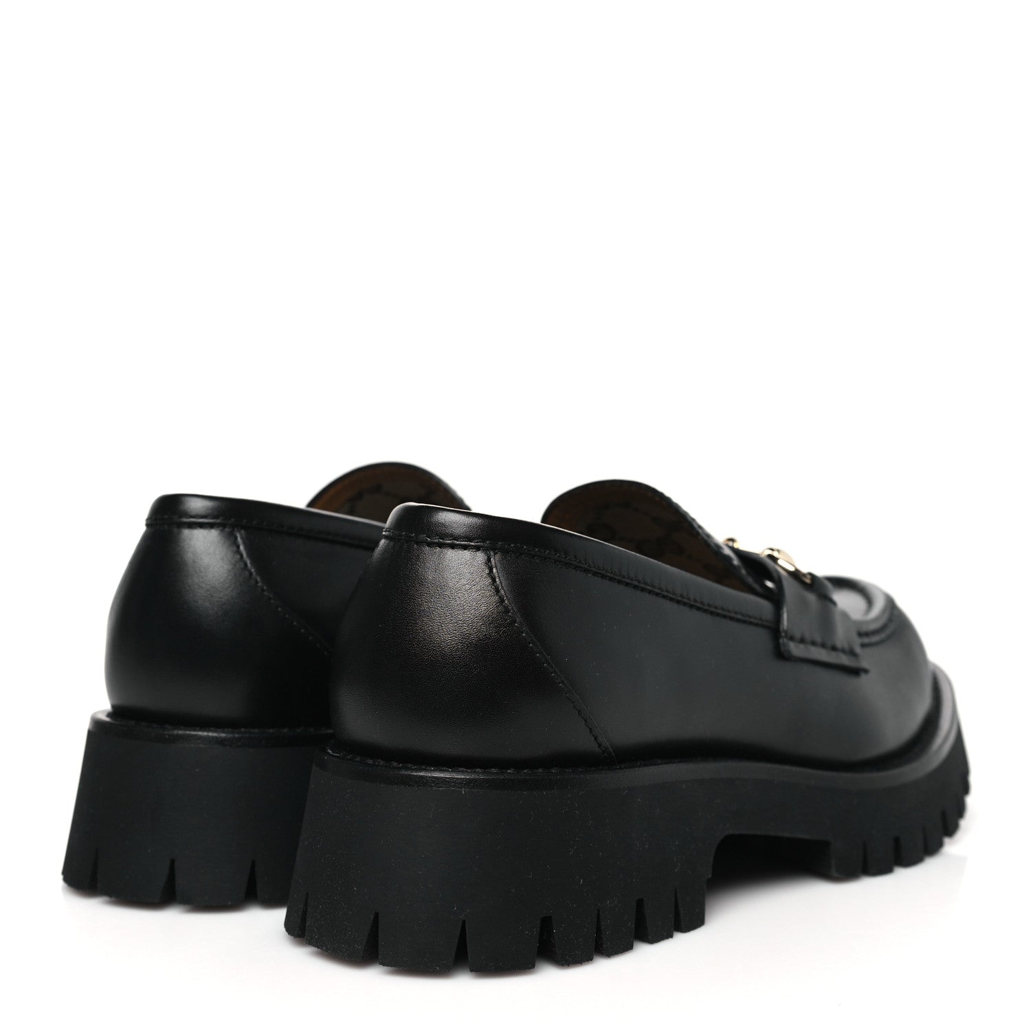 Gucci Real Betis Glamour Calfskin Horsebit Womens Mocassin Loafers 39 Black 5 of 10