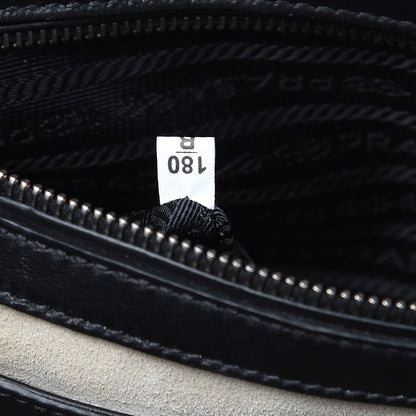 Prada City Calf Hand Stitched Medium Galleria Double Zip Tote Black 7 of 19