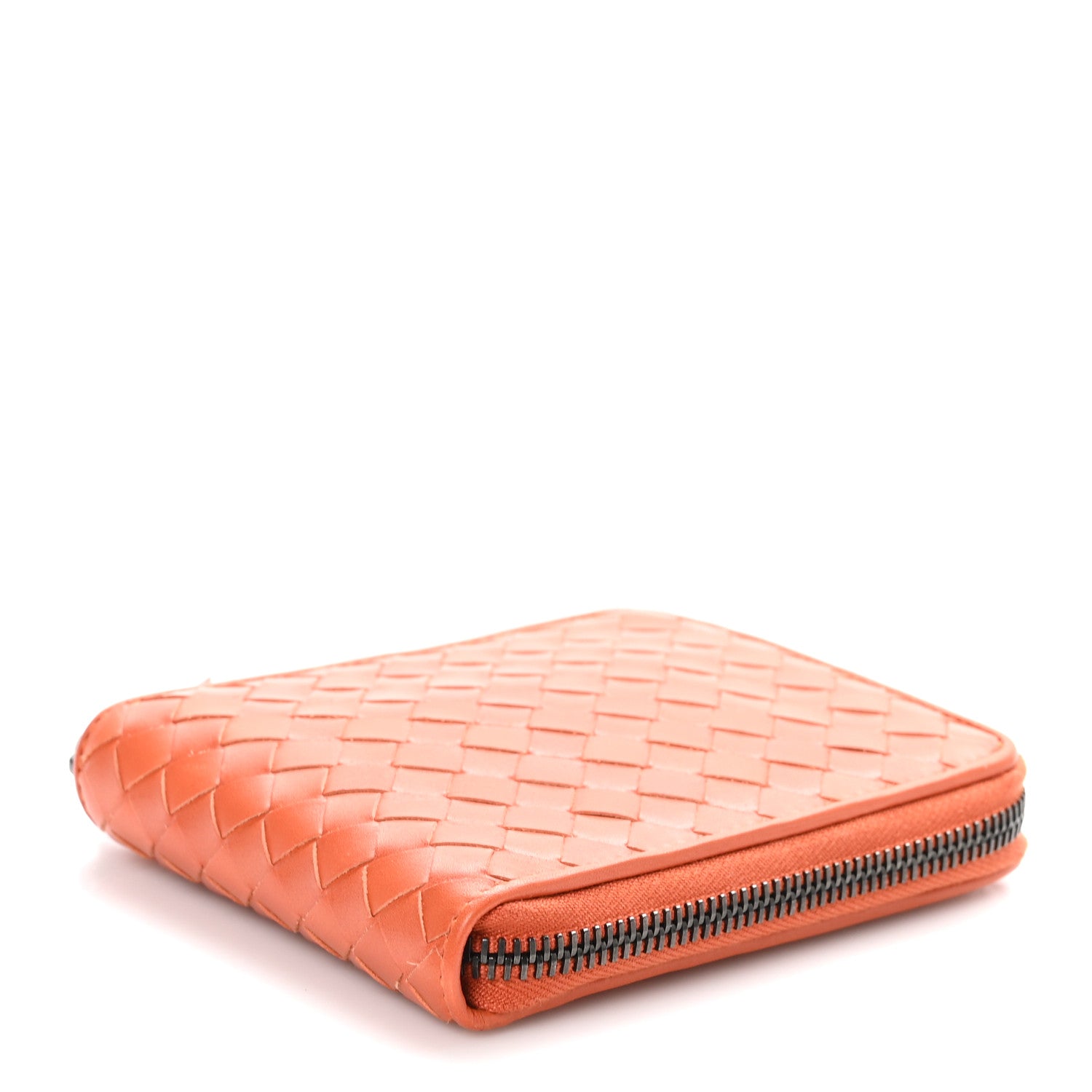 Bottega Veneta Nappa Intrecciato Zip Around Compact Wallet Brique 4 of 9