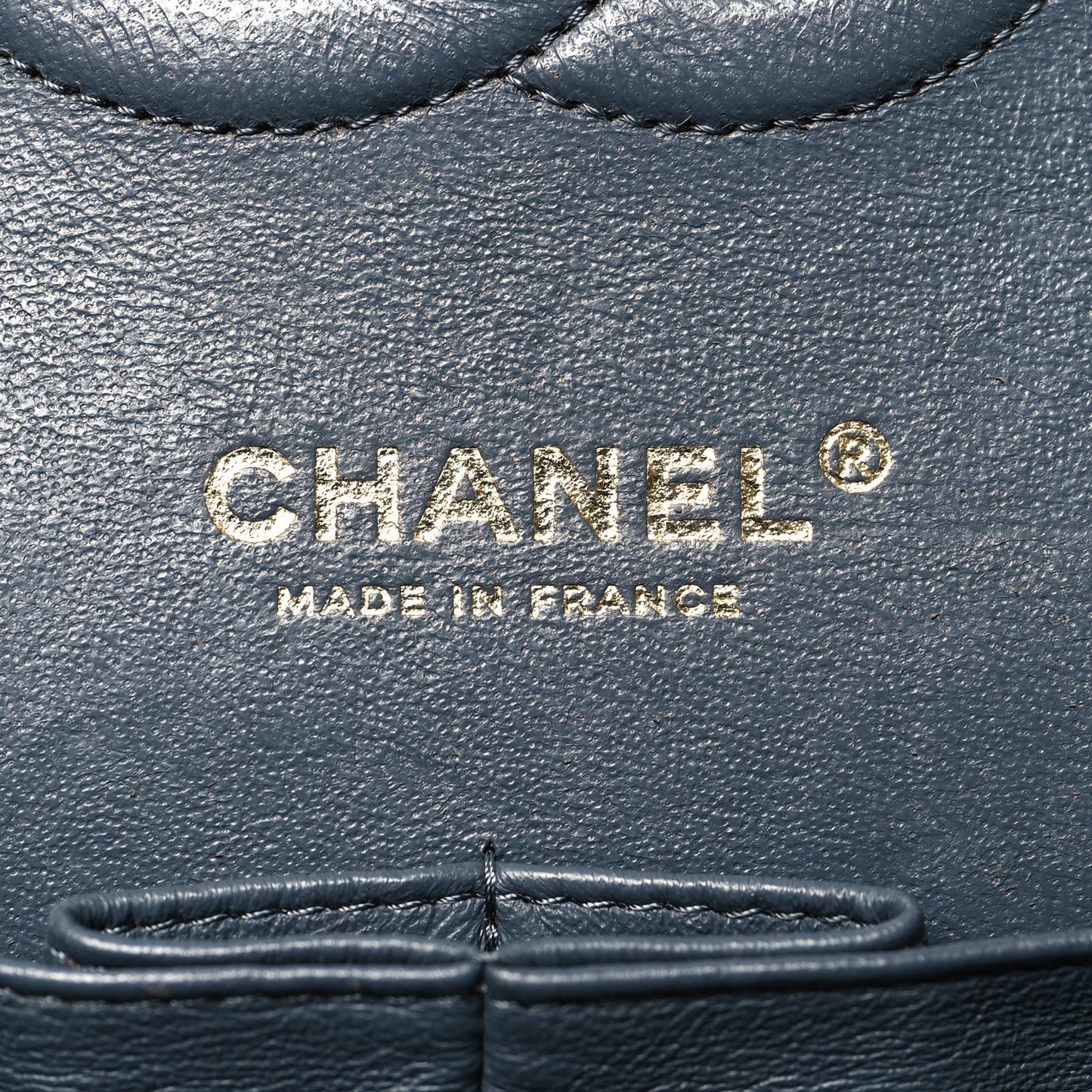 Caviar Quilted Medium Double Flap Dark Grey