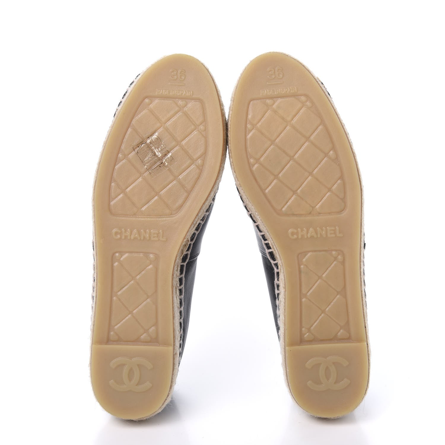 Chanel Lambskin CC Espadrilles 36 Black 5 of 9