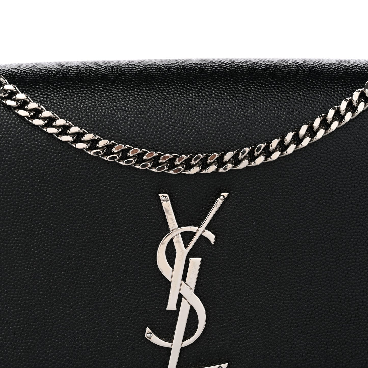 Grain De Poudre Medium Classic Monogram Kate Satchel Black