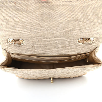 Chanel Tweed Raffia Coco Country Jumbo Flap 5 of 10
