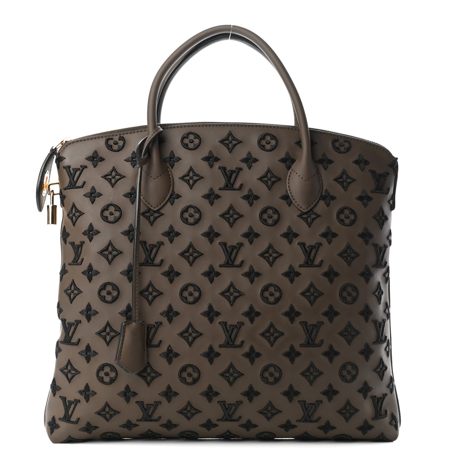 Louis Vuitton Monogram Addiction Vertical Lockit MM Brown 1 of 4