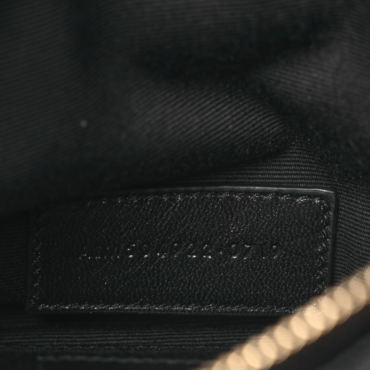 Saint Laurent Grain De Poudre Chevron Monogram Large Bill Pouch Black 7 of 8