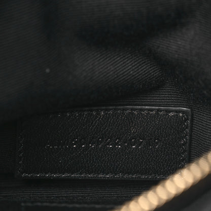 Saint Laurent Grain De Poudre Chevron Monogram Large Bill Pouch Black 7 of 8