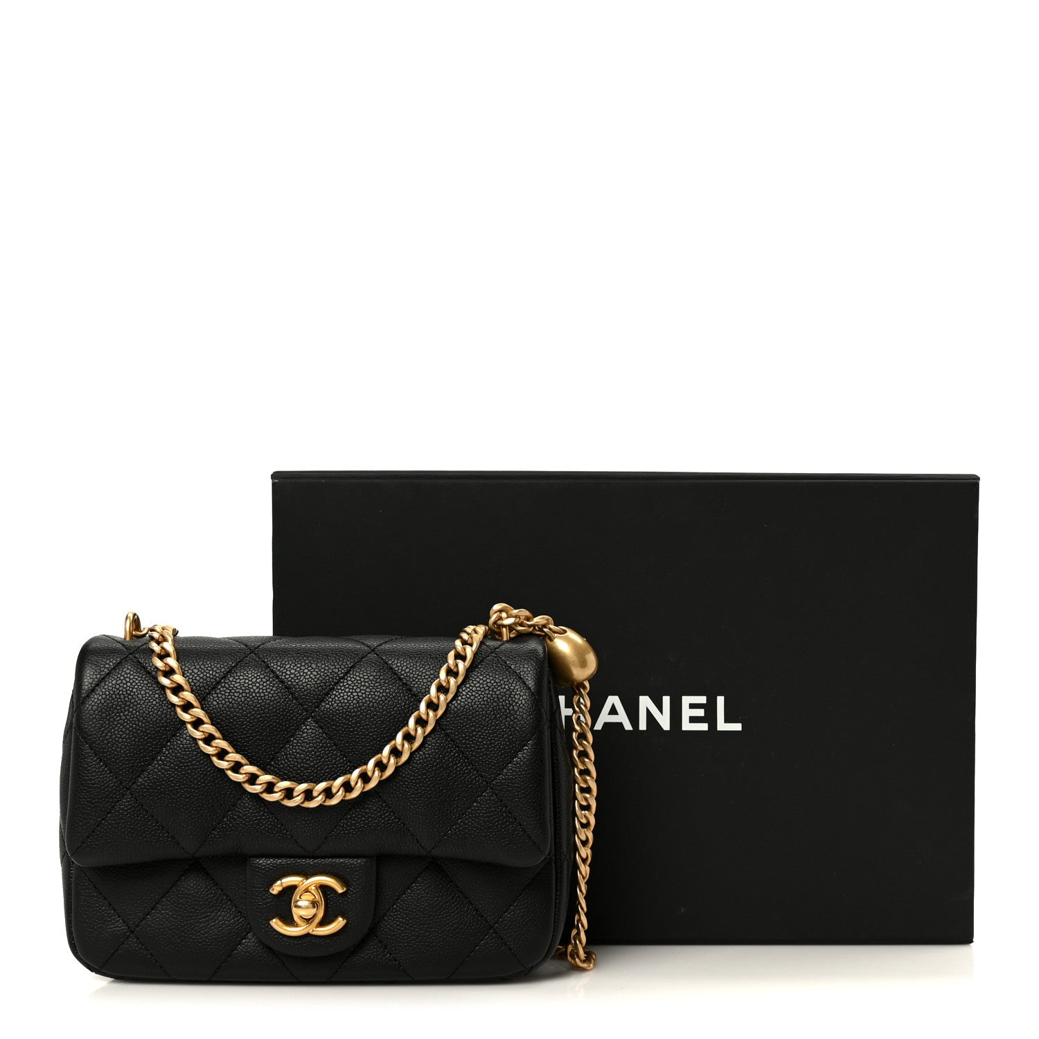 Chanel Caviar Quilted Mini Sweetheart Rectangular Flap Black 12 of 12