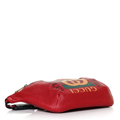 Gucci Grained Calfskin Logo Belt Bag Hibiscus Red 4 of 11
