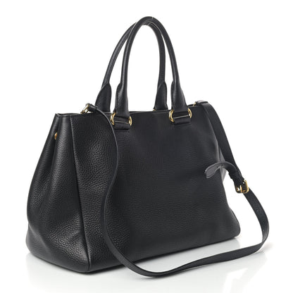 Prada Vitello Daino Shopping Tote Black 2 of 4