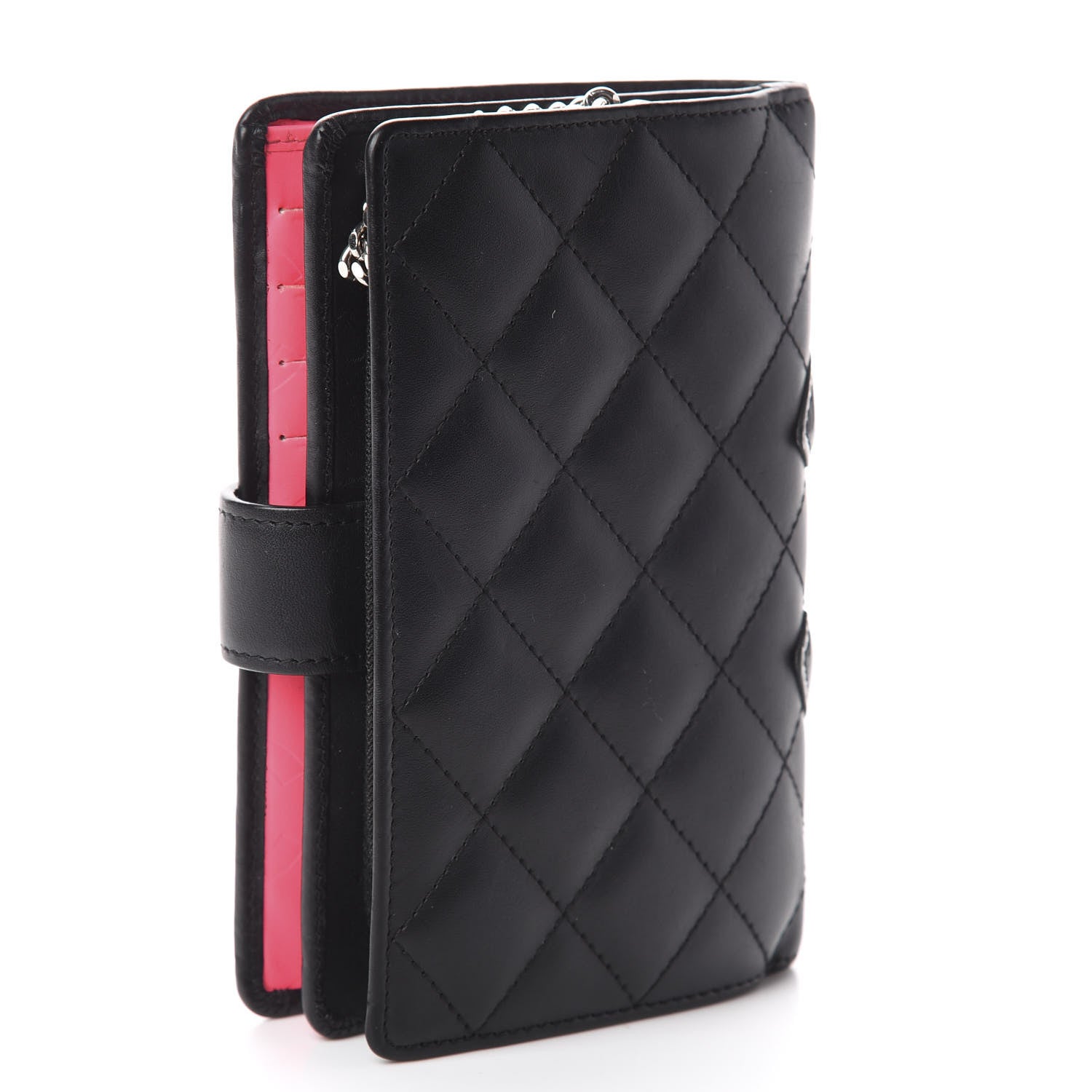 Chanel Calfskin Quilted Cambon Zipped Pocket Wallet Black 2 of 5