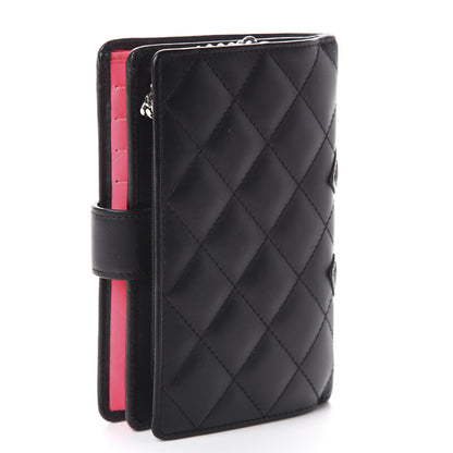 Chanel Calfskin Quilted Cambon Zipped Pocket Wallet Black 2 of 5