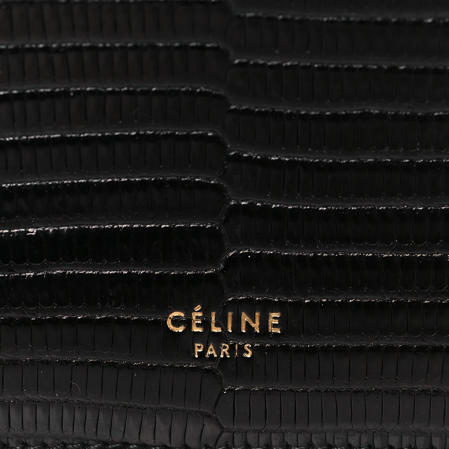 Celine Lizard Mini Clasp Clutch Bag Black 6 of 10