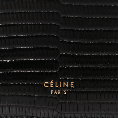 Celine Lizard Mini Clasp Clutch Bag Black 6 of 10