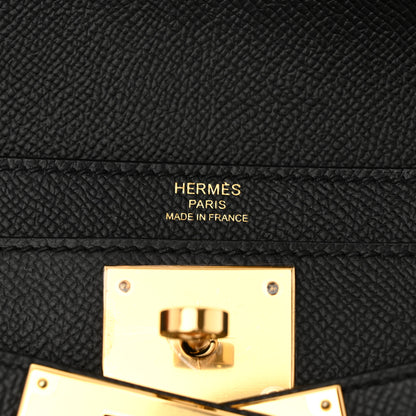 Hermes Epsom Kelly Depeches 25 Pouch Black 6 of 11
